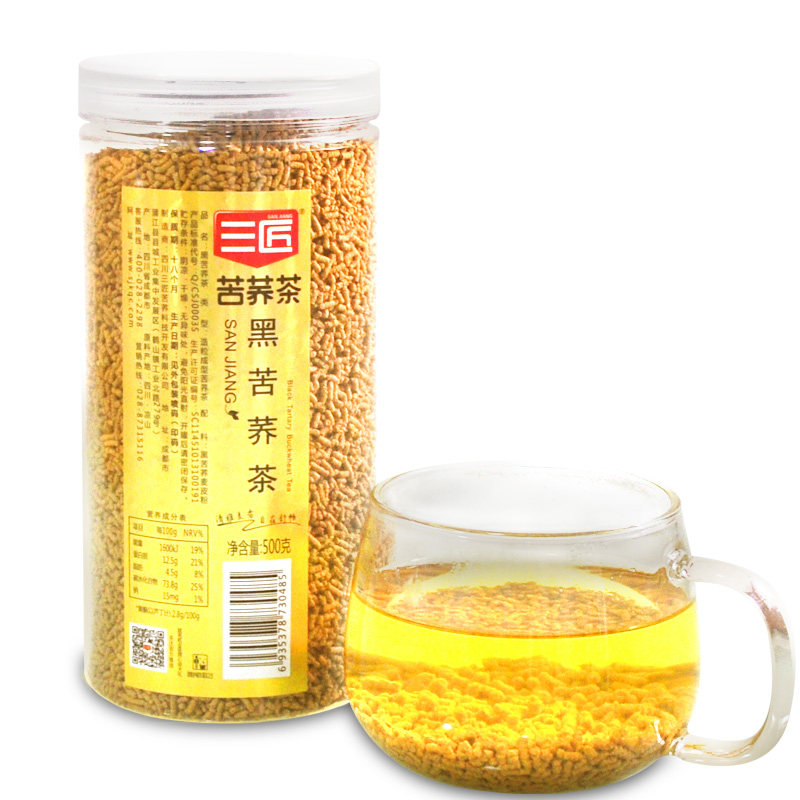 买1送1三匠500g罐装包邮黑苦荞茶