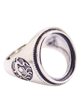 diy男女款仿古蜜蜡镶嵌戒指空托