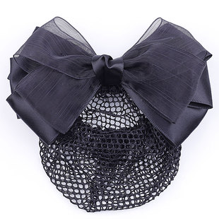 2018网兜头饰银行医院酒店物业服务员职业头花护士发网夹发饰新款