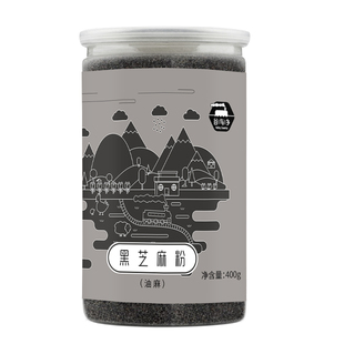 谷与乡 纯芝麻粉 熟黑芝麻粉 黑芝麻糊原料 油麻粉糠麻粉2种 包邮