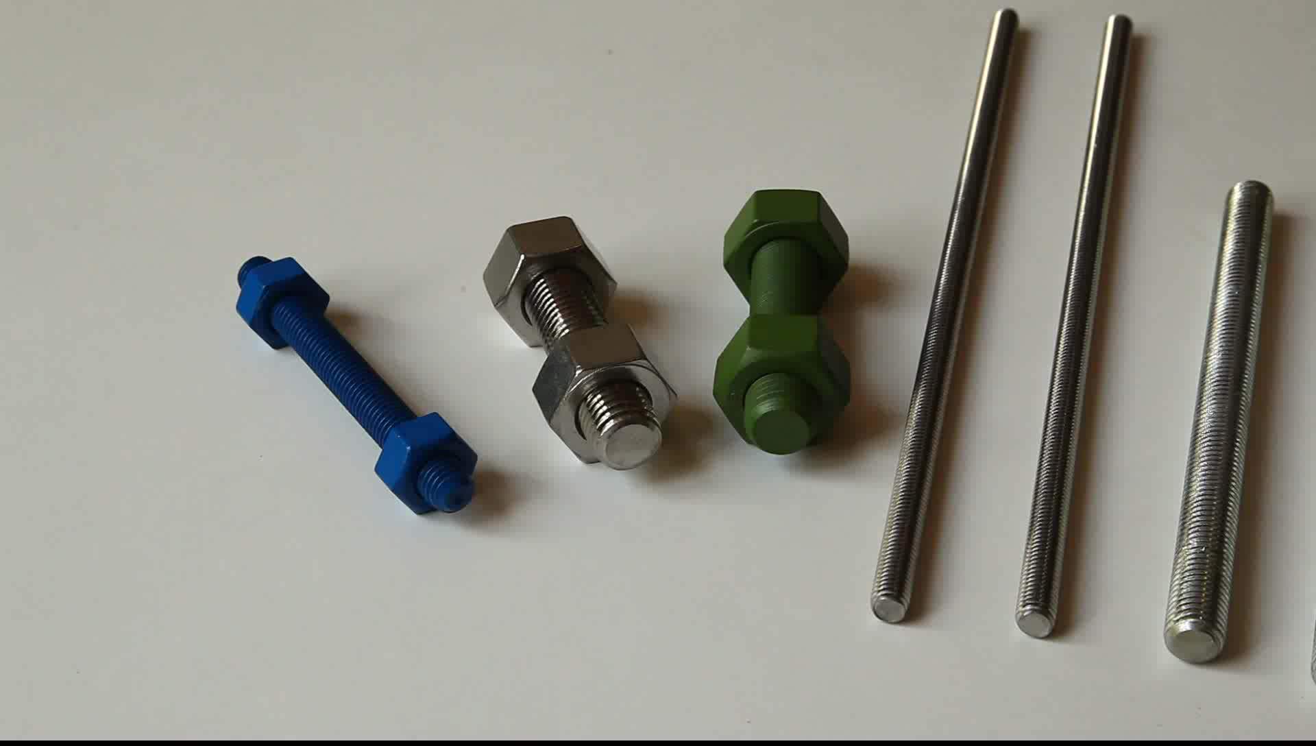 Din975 Plain 10mm 12mm All Threaded Rod With Nut - Buy All Threaded Rod ...