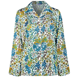 soie jardin3#印花系列冬青真丝印花奢华家居服两件睡衣