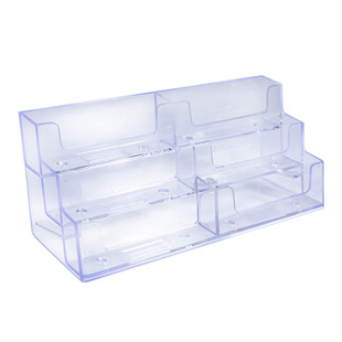 透明名片盒亚克力多层个性时尚创意商务收纳卡片座收集盒桌面展示架托大容量塑料装放名片的盒子架子台式摆台