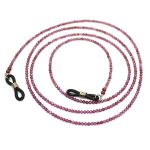 天然石榴石眼镜链挂链近视眼镜