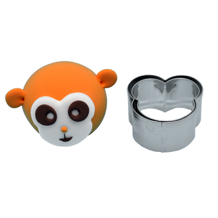 卡通饼干包馒头花馍馍模具脸2不锈钢 果菜包件套手工猴子装饰馒头