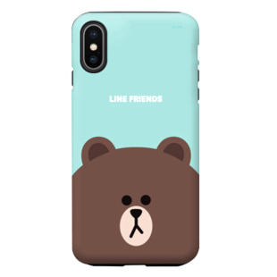 Line Friends布朗熊iPhoneX/XS手机壳苹果X全包硅胶防摔软保护套