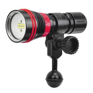 奥瞳ARCHON D26VR潜水摄影补光灯带支架2000流明红白强光手电筒