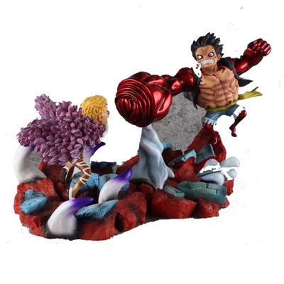 动漫海贼/航海王GK路飞vs小唐艾斯甚平青雉艾尼路红发罗 场景手办