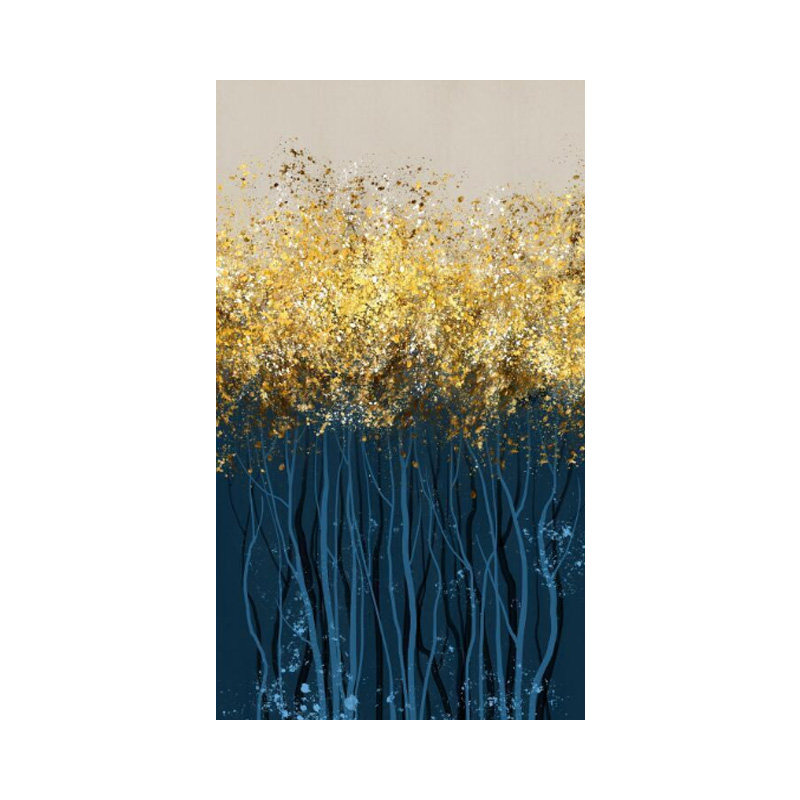 抽象艺术3d玄关背景墙过道发财树