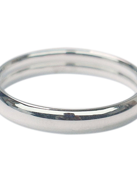 S925纯银简约泥鳅背光面戒指