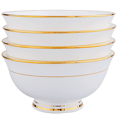 个装骨瓷金边创意北欧风格米饭碗