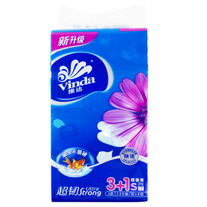 维达抽纸 超韧3层120抽纸巾面巾纸餐巾纸 V2223 16提*4包 新包装