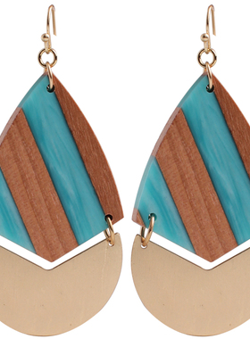 克拉波西米亚风水滴形夸张耳环