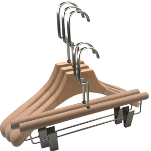 韩版三拼肩榉木衣架家用无痕男女装服装店防滑实木衣架衣挂撑定制