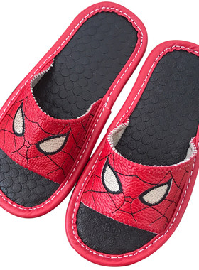 真皮家居家木地板防滑小孩子拖鞋