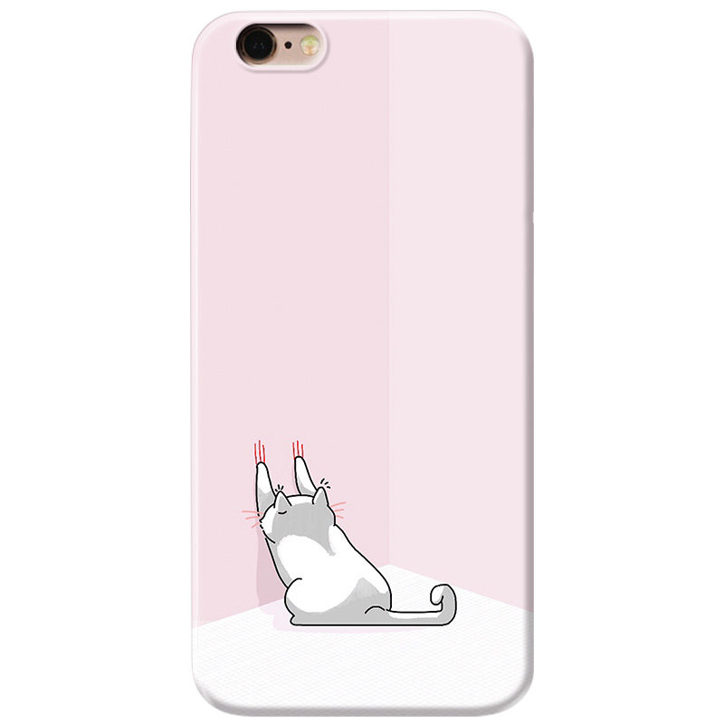 卡通小猫咪适用iphone7/8plus苹果13手机壳6s/XR/XS可爱14promax小狗se第二2三3代mini女款轻薄软