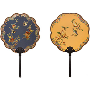 故宫 宫廷御扇硕果盈枝佛手拈春团扇扇子家居饰品 故宫博物院官方