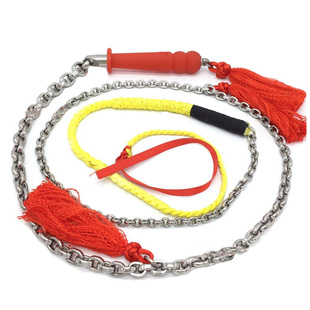 有纹螺母鞭不锈钢打鞭子健身甩响麒麟鞭牛津把手螺纹迪尼麻鞭头