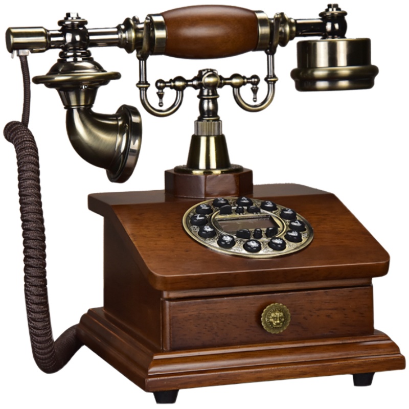 蒂雅菲欧式复古仿古电话机古董旋转拨号家用固定座机无线插卡电话