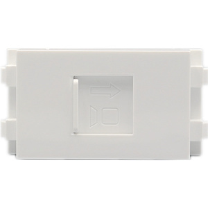 128型六类网络直通带防护门 CAT6千兆网线插座RJ45电脑口信息模块