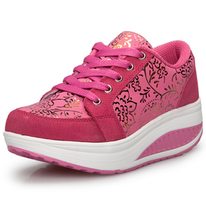 摇摇鞋松糕厚底透气网面2016正品秋冬季跑步运动增高塑身减肥鞋女