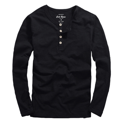 纯棉纯色修身长袖打底衫