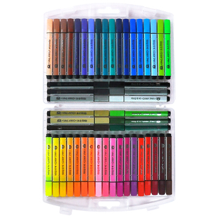 掌握水彩笔可水洗三角笔杆大容量幼儿园12色24色彩笔36色48色彩色软头小学生套装宝宝填色用儿童画笔