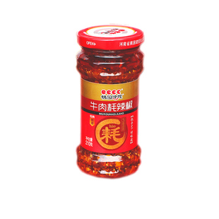 河南濮阳桃园建民牛肉耗辣椒酱经典特辣中辣牛肉原味鲜葱花生瓜子