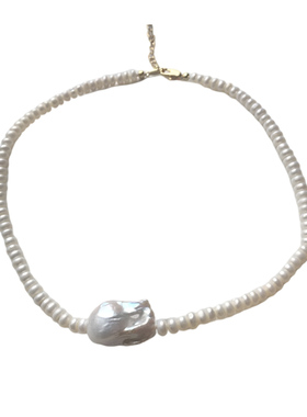 choker炫彩极光巴洛克异形珍珠