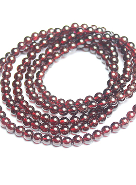 小珠子酒红石榴石女士饰品手串