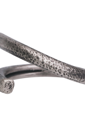 几何复古做旧百搭街头风银饰戒指