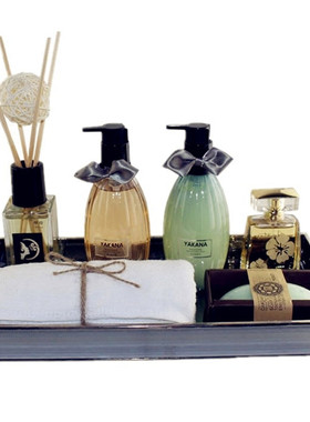 卫生间洗漱台托盘组合香水摆件