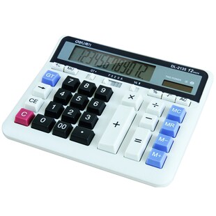 得力2135计算器电脑大按键财务会计银行办公专用计算机太阳能包邮
