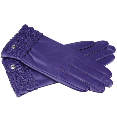 礼盒淑女紫色女朋友羊皮分指手套