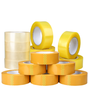 透明胶带封箱胶带米黄色胶带纸布封箱带加厚大卷整箱快递打包胶带