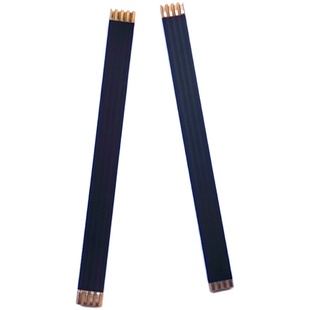 1.0间距4Pin血氧仪排线FPC软线路板黄色焊接单面黑膜双面过孔