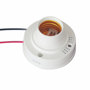 声光控灯座开关物业感应楼道延时E27灯口LED节能灯泡阻燃声控灯头