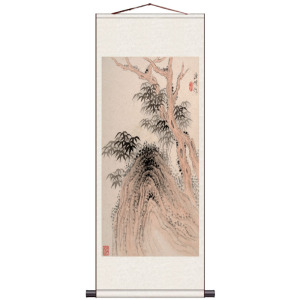 名家山水画清代杜湘水墨字画酒店茶楼装饰画壁画招财挂画山林冥思