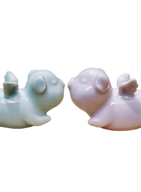 可爱风陶瓷生肖摆件创意新年礼物