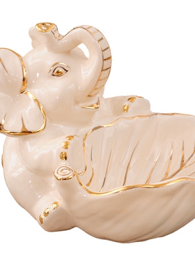 陶瓷礼品放钥匙收纳盘客厅桌面