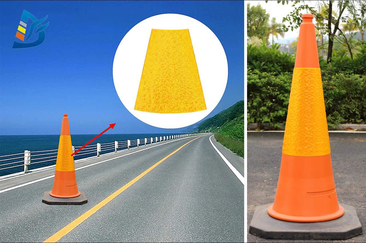 Safety Road Reflective Cone Sleeve Fluorescence Dangerous Green Cone