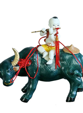 景德镇陶瓷艺术风招财雕塑摆件