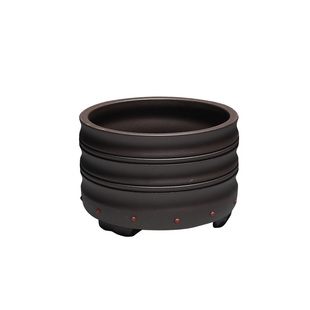 紫砂新款多肉小宜兴仙人掌发财树龟背竹小老庄花盆中国风盆z230