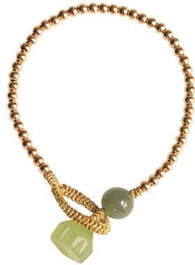 匠趣原创14k包金珠文艺范手链