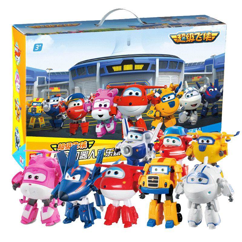 奥迪双钻超级飞侠大号变形机器人气组合8只飞侠套装儿童玩具礼物