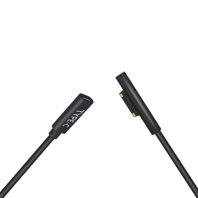 Type-C母转苏菲PD诱骗平板转换线USB-C转surface pro5充电线15CM