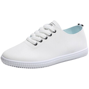 2025夏季新款软底小白鞋女皮面基础百搭舒适平底学生韩版休闲板鞋