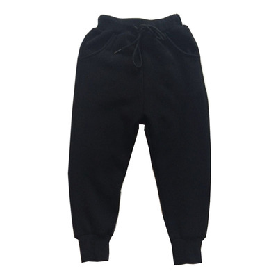 中大童加绒裤子薄绒运动休闲小孩