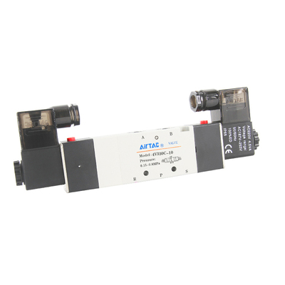 AirTAC亚德客4V330C/E/P-10/08A/B DC24V/AC220V五口三位电磁阀