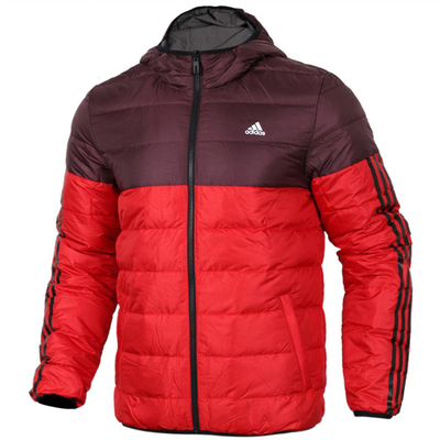 面包棉服运动连帽羽绒服阿迪达斯